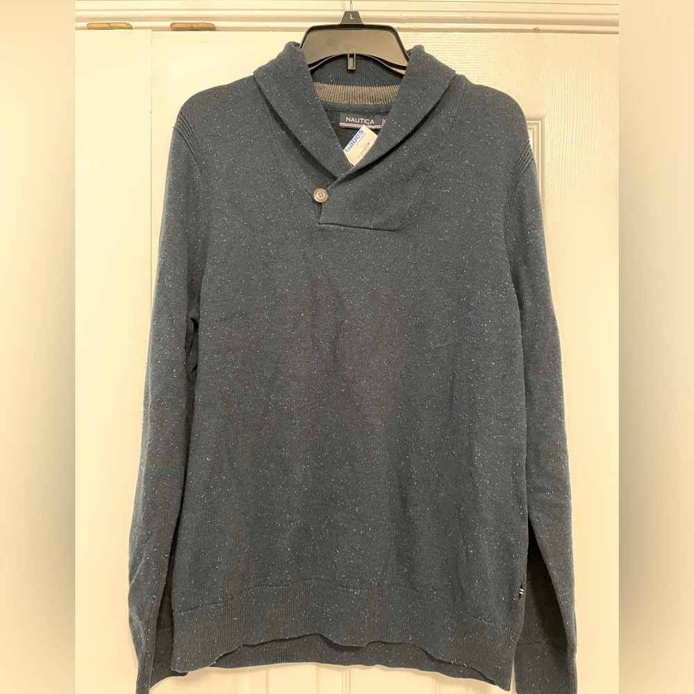 NWT Blue Men's Heritage Marled Pullover Sweater